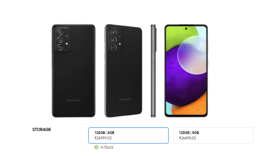 Samsung Galaxy A52 Indian Price